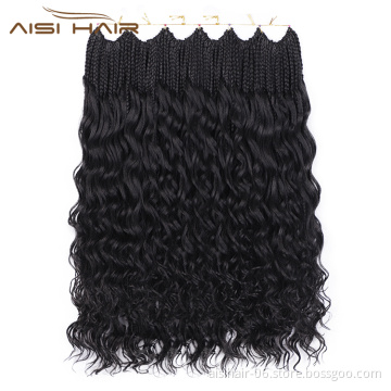 Aisi Hair Goddess Faux Locs Natural Black Crochet Braids Hair Extensions Synthetic Faux Locks Braids Hairpieces For Black Women